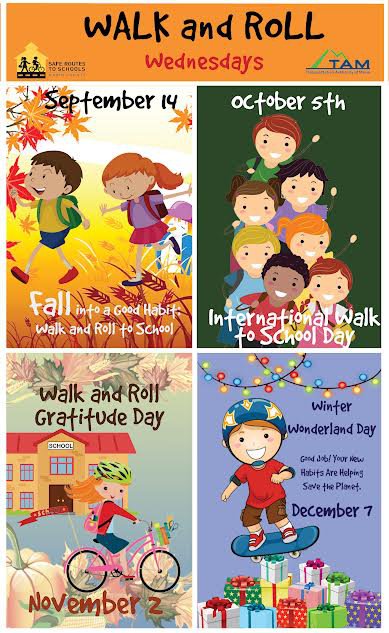 Bacich Walk and Roll to School Events Fall 2022