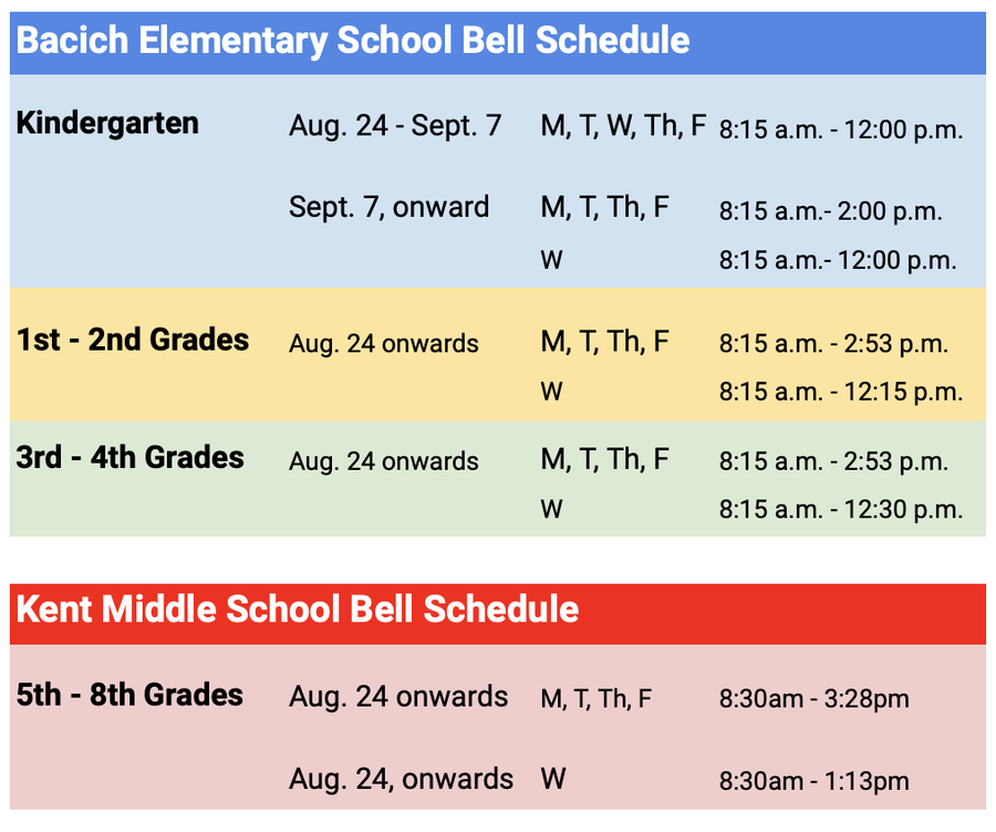 Bell Schedule