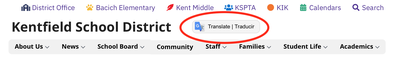 KSD Website Translate Option
