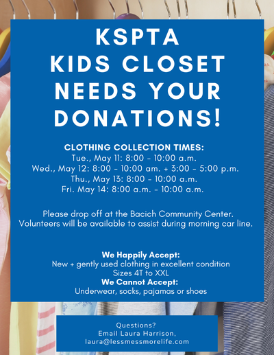 KSPTA Kids Closet 04-19-2021