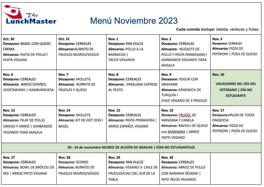 Kentfield School District Food for All Breakfast and Lunch Program