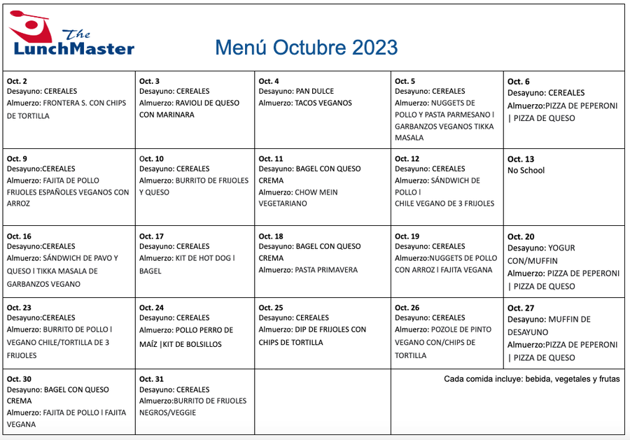 Kentfield School District Food for All Breakfast and Lunch Program