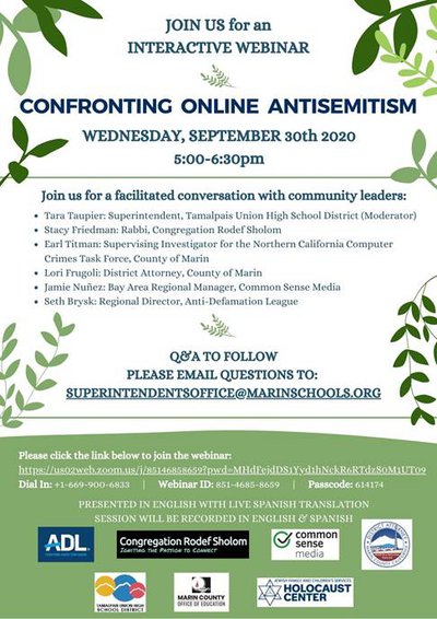 Confronting Online Antisemitism Webinar