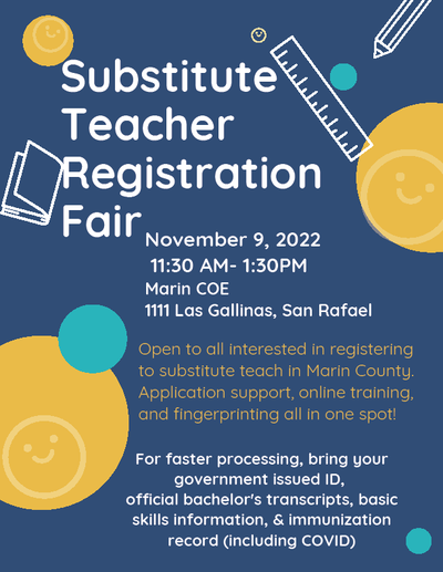 Marin County Substitute Fair Flyer